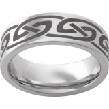 Serinium Pipe Cut Band with Knot Laser Engraving photo
