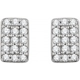 14K White 1/5 CTW Diamond Cluster Earrings photo 2