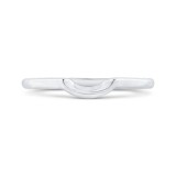 Shah Luxury Plain Wedding Band In 14K White Gold photo