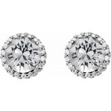 14K White 1/3 CTW Diamond Earrings photo 2