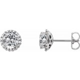 14K White 1/3 CTW Diamond Earrings photo