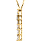 14K Yellow 1/2 CTW Diamond Journey 18 Necklace photo 2