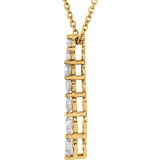 14K Yellow 1/2 CTW Diamond Journey 18 Necklace photo 2