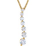 14K Yellow 1/2 CTW Diamond Journey 18 Necklace photo