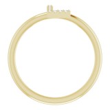 14K Yellow .05 CTW Diamond Initial L Ring photo 2