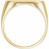 10K Yellow 18x12 mm Oval Signet Ring photo 2