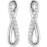 14K White 1/8 CTW Diamond Infinity-Inspired Earrings photo 2