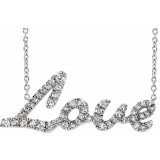 14K White 1/4 CTW Diamond 18 Necklace photo