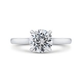 Shah Luxury 14K White Gold Round Diamond Classic Engagement Ring (Semi-Mount) photo