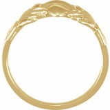 14K Yellow 12x14 mm Ladies Claddagh Ring photo 2