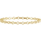 14K Yellow 4.4 mm Geometric Bangle 7 Bracelet photo