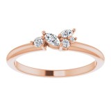 14K Rose 1/6 CTW Diamond Stackable Ring photo 3