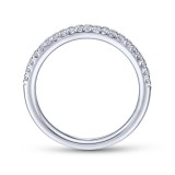 Gabriel & Co. 14k White Gold Contemporary Anniversary Wedding Band photo 2