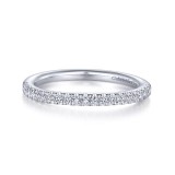 Gabriel & Co. 14k White Gold Contemporary Anniversary Wedding Band photo