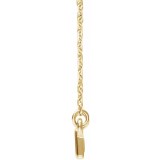14K Yellow Rectangle Bar 16-18 Necklace photo 2