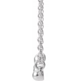 14K White Constellation Bar 18 Necklace photo 2