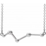 14K White Constellation Bar 18 Necklace photo