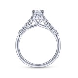 Gabriel & Co. 14k White Gold Contemporary Straight Engagement Ring photo 2