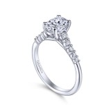 Gabriel & Co. 14k White Gold Contemporary Straight Engagement Ring photo 3