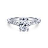 Gabriel & Co. 14k White Gold Contemporary Straight Engagement Ring photo