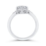 Shah Luxury 14K White Gold Round Cut Diamond Engagement Ring (Semi-Mount) photo 4