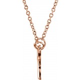 14K Rose Tiny Poshu00ae Knotted Bow 16-18 Necklace photo 2