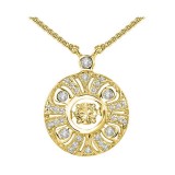 Gems One 14KT Yellow Gold & Diamonds Stunning Neckwear Pendant - 1-5/8 ctw photo