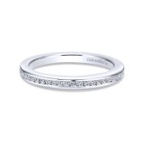 Gabriel & Co. 14k White Gold Contemporary Anniversary Wedding Band photo