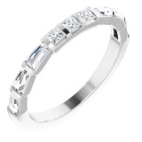 14K White 1/2 CTW Diamond Anniversary Band photo