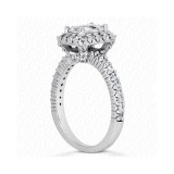 14k White Gold Diamond Semi-Mount Halo Engagement Ring photo 2
