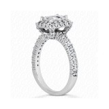 14k White Gold Diamond Semi-Mount Halo Engagement Ring photo 3