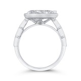 Shah Luxury 14K White Gold Pear Diamond Engagement Ring (With Center) photo 4