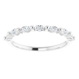 14K White 1/3 CTW Diamond Anniversary Band photo 3