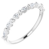 14K White 1/3 CTW Diamond Anniversary Band photo