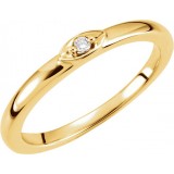 14K Yellow .025 CTW Diamond Stackable Ring photo