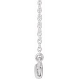 14K White 1/10 CTW Diamond Bar 16-18 Necklace photo 2