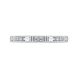 Shah Luxury Round and Baguette Diamond Wedding Band In Platinum photo