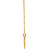 14K Yellow Shark Tooth 16-18 Necklace photo 2