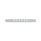 Shah Luxury 14K White Gold Round Diamond Half-Eternity Wedding Band photo