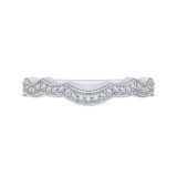 Shah Luxury 14K White Gold Round Diamond Wedding Band photo