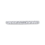 Shah Luxury 14K White Gold Round Cut Diamond Wedding Band photo