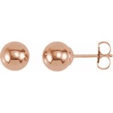 14K Rose 6 mm Ball Earrings photo