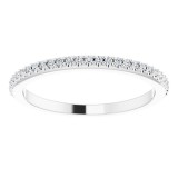 14K White 1/8 CTW Diamond Matching Band photo 3