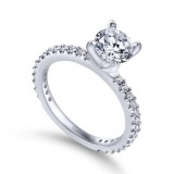 Gabriel & Co. 14k White Gold Contemporary Straight Engagement Ring photo 3