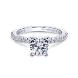 Gabriel & Co. 14k White Gold Contemporary Straight Engagement Ring photo