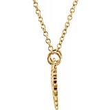 14K Yellow Tiny Poshu00ae Angel Wings 16-18 Necklace photo 2