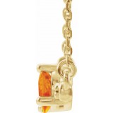 14K Yellow Citrine & 1/10 CTW Diamond 18 Necklace photo 2