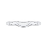 Shah Luxury 14K White Gold Plain Wedding Band photo