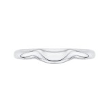 Shah Luxury 14K White Gold Plain Wedding Band photo