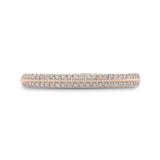 Shah Luxury 14K Rose Gold Round Diamond Half-Eternity Wedding Band photo